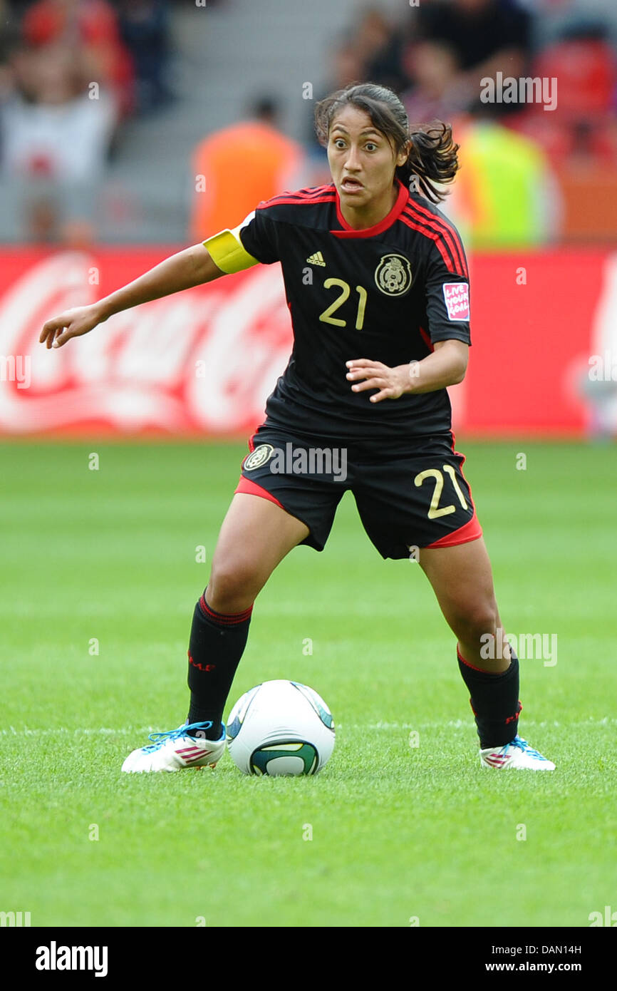 Mexico's Stephany Mayor runs with ball during the FIFA Women's World Cup 2011 group match Japan vs. Mexico at BayArena in Leverkusen, Germany, 01 July 2011. Photo: Revierfoto Stock Photo