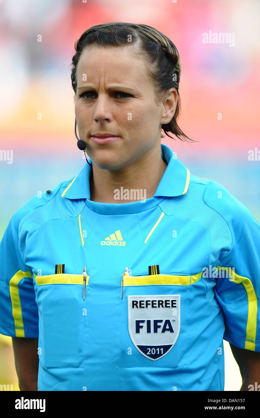 FIFA referee Christina Pedersen awaits the FIFA Women's World Cup 2011