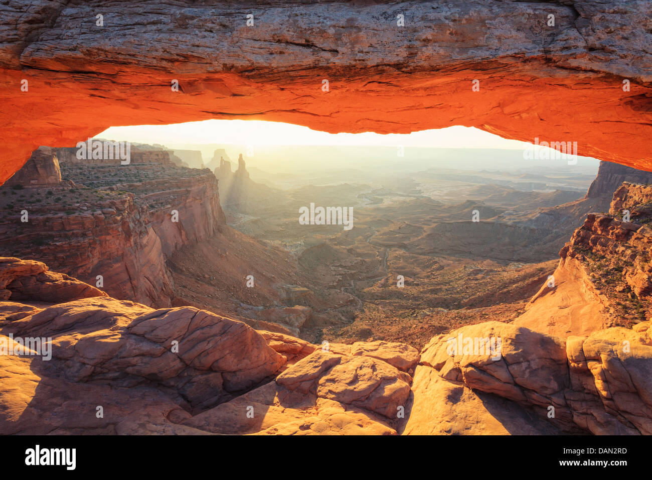 Utah, Canyonlands National Park, Island in the Sky district, Mesa Arch Stock Photo