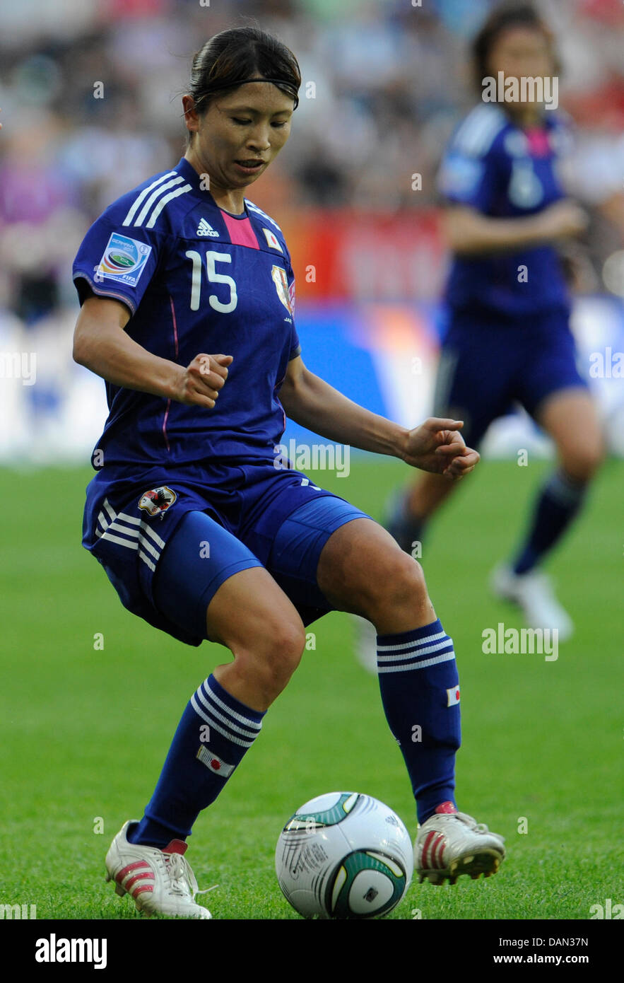 aya sameshima Aya Sameshima of Japan runs with the ball during the Group B match England  against Japan of FIFA Women's World Cup soccer tournament at the FIFA  Women's World Cup Stadium in Augsburg,