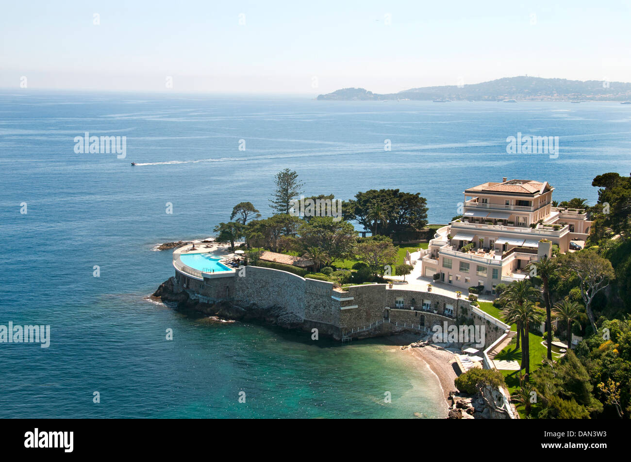 Hotel Cap Estel in Eze Bord de Mer is a luxury hotel with spa on the French Riviera between Nice and Monaco France Stock Photo