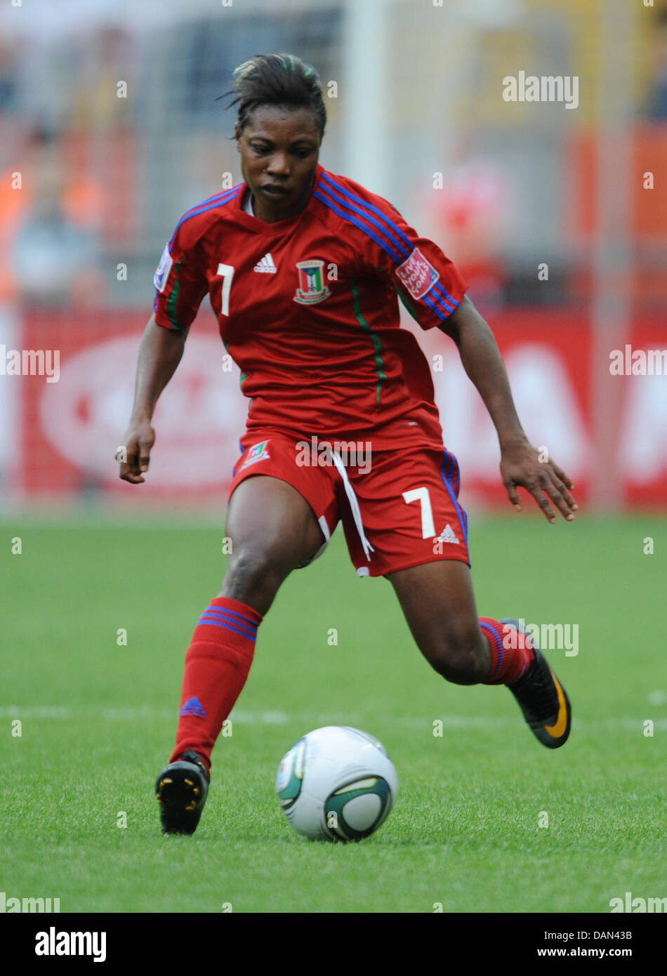Diala of Equatorial Guinea in action during the Group D match