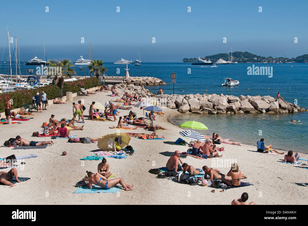Beach Port Cap d'Ail France near Monaco Côte d'Azur  French Riviera Stock Photo