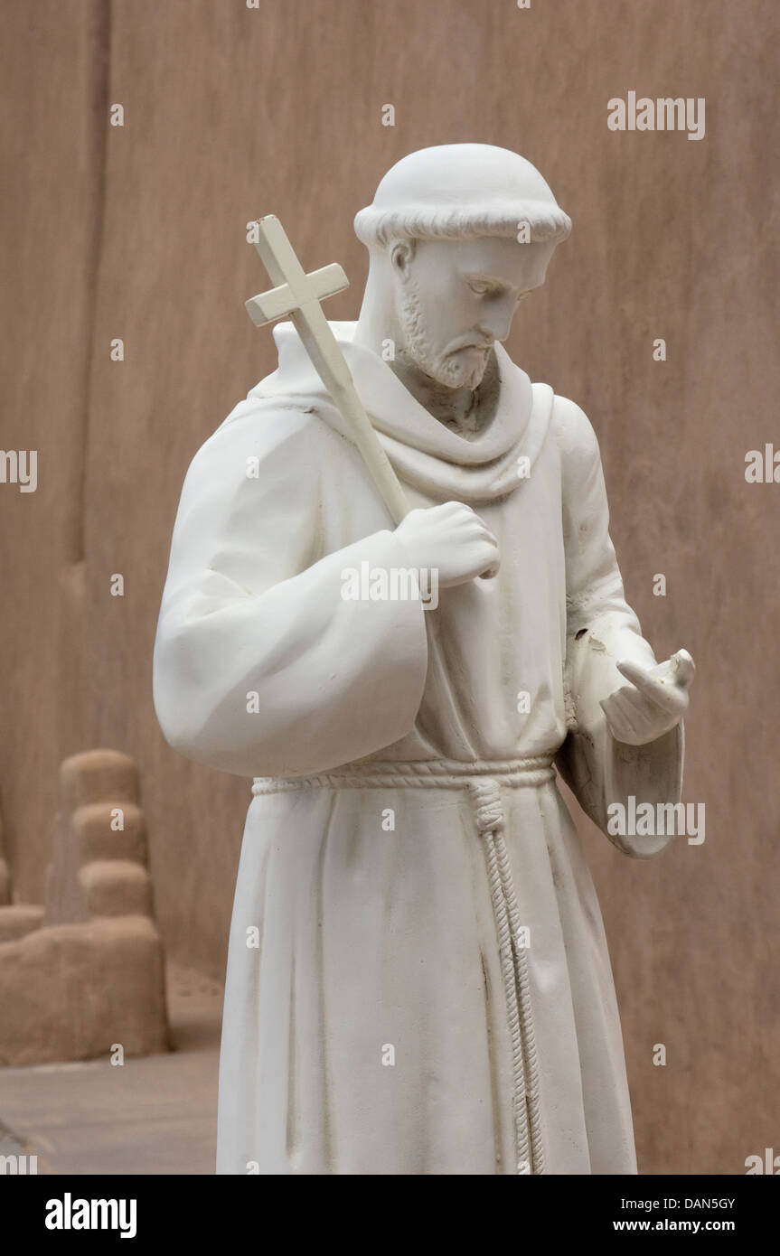 St Francis statue, St Francis of Assisi church, Ranchos de Taos, NM. Digital photograph Stock Photo