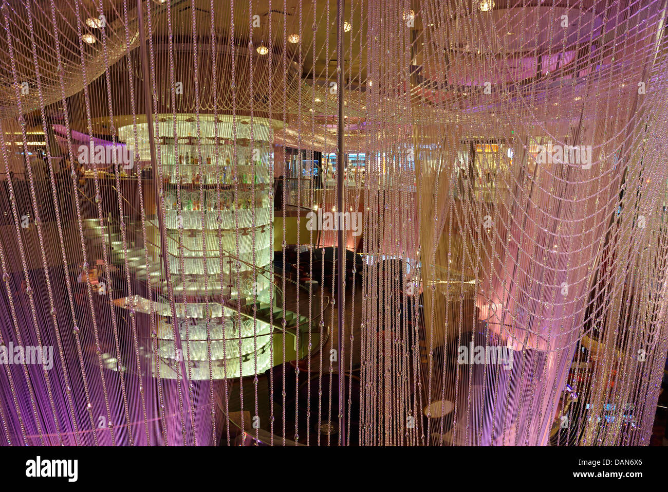 USA, Nevada, Las Vegas, Interior of elegant bar in city center Stock ...