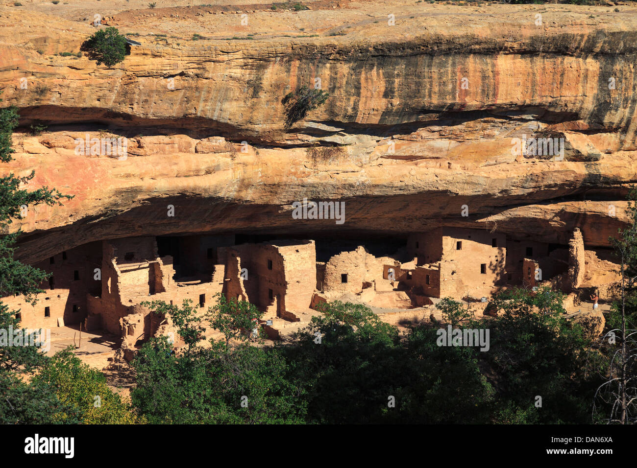 USA, Colorado, Mesa Verde National Park (UNESCO Heritage), Spruce Tree House Cliff dwellings Stock Photo