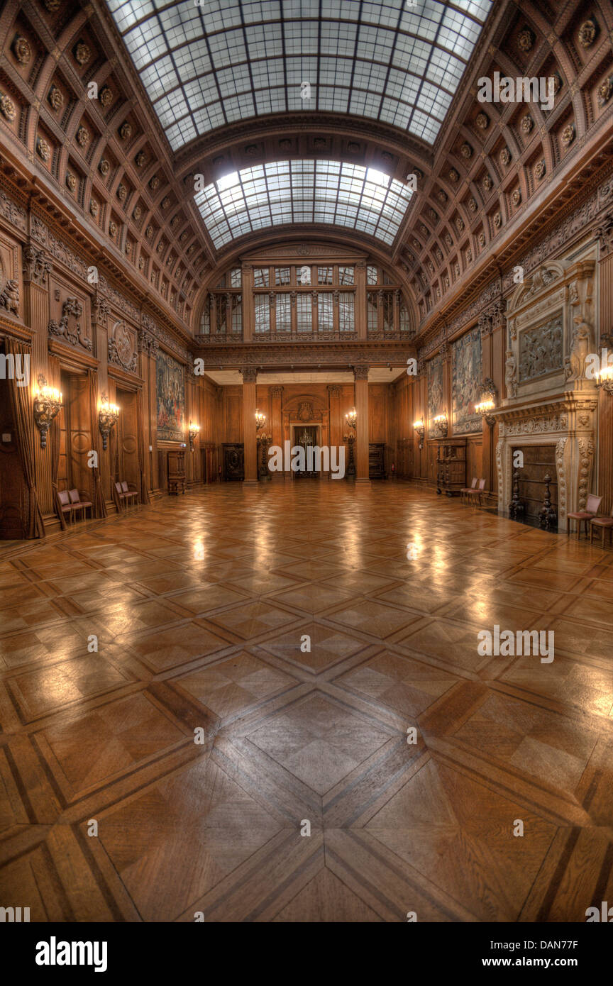 The Upper Hall in the Villa Hügel of Essen Stock Photo