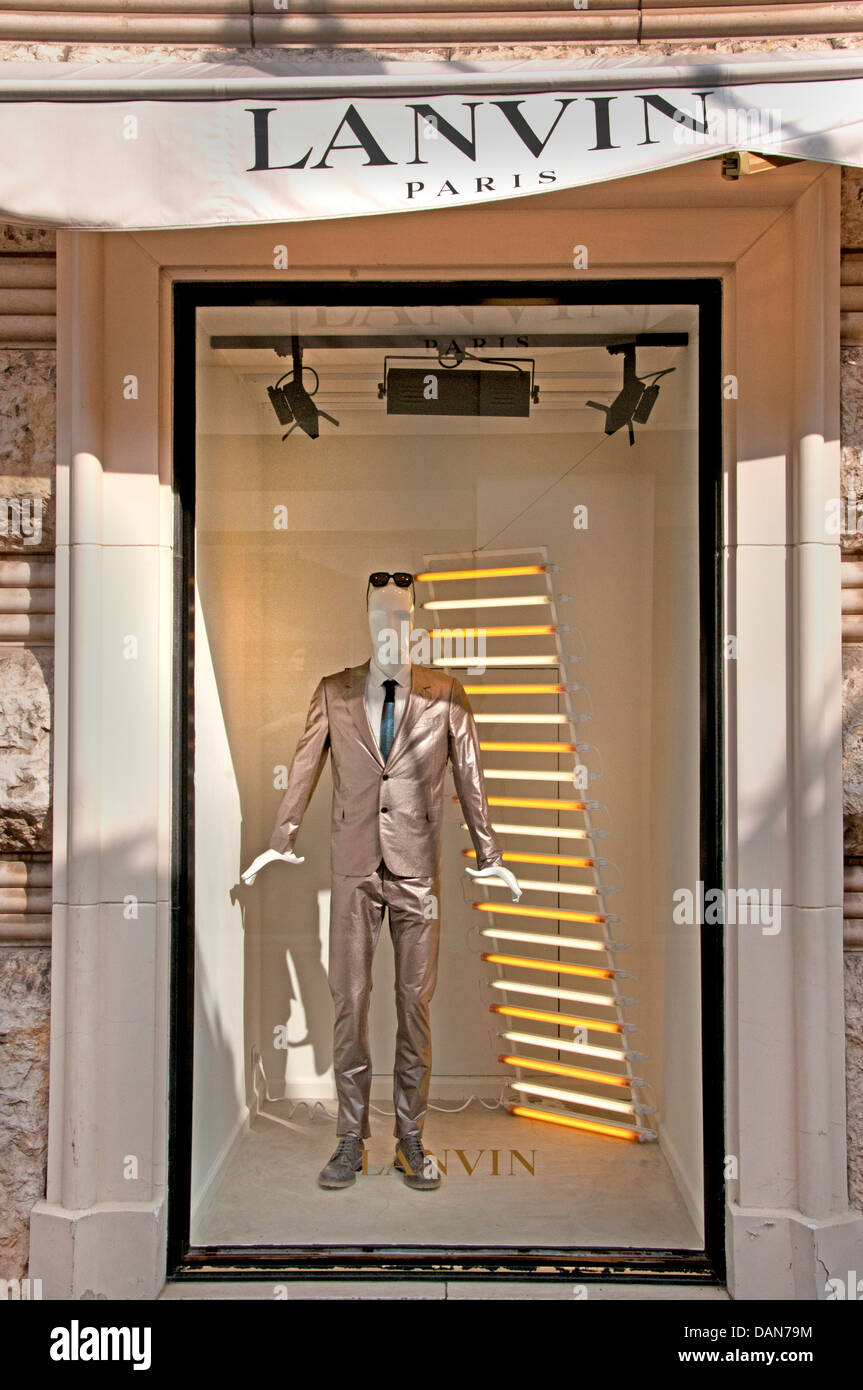 Lacnvin Paris Fashion shop Monaco French Riviera Stock Photo