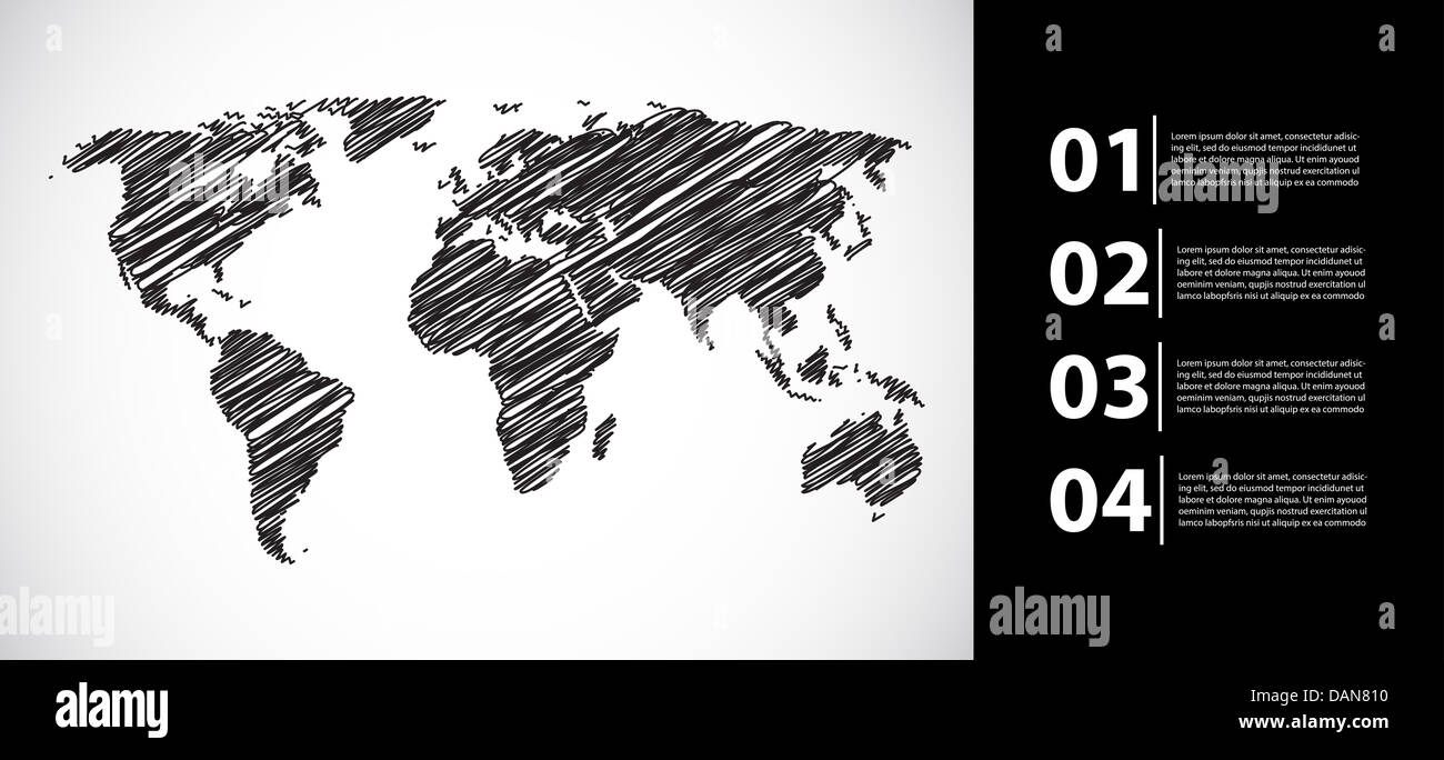 vector map with special sketch design Stock Photo - Alamy