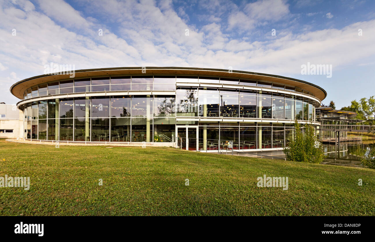 Germany, Bavaria, Upper Palatinate, Regensburg, View of university of applied sciences library building Stock Photo