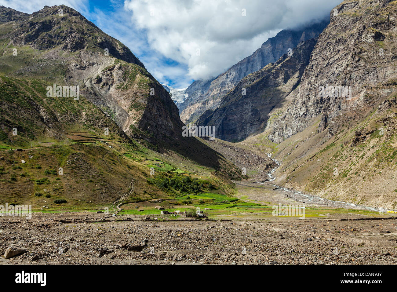 HImalayas mountains and Himalayan landscape in Lahaul valley, India Stock Photo