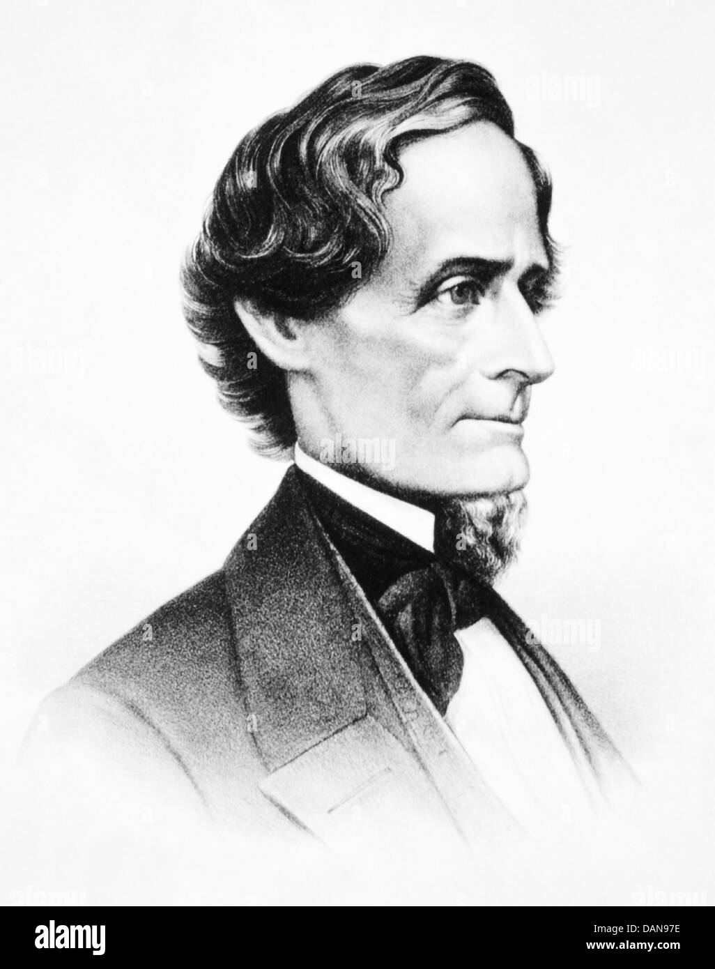 Vintage portrait of Jefferson Davis Stock Photo Alamy