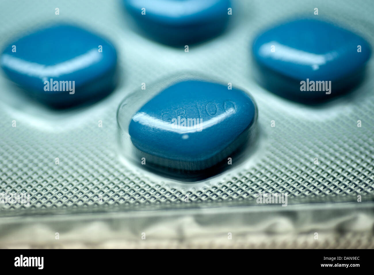 Viagra Pfizer Tablets 100mg Sildenafil Impotence Erectile Dysfunction Stock Photo