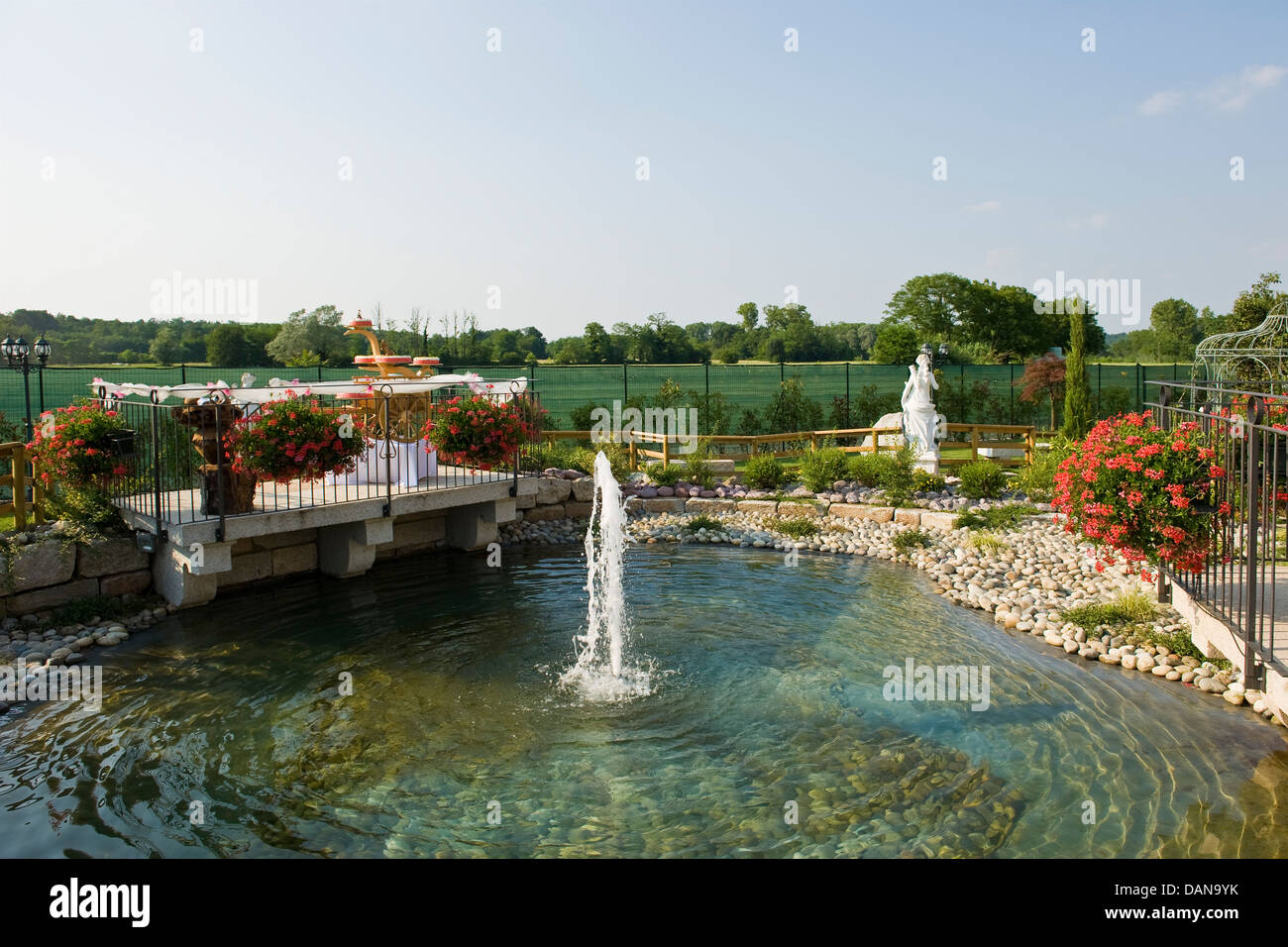 Fountain in the Garden Stock Photo - Alamy