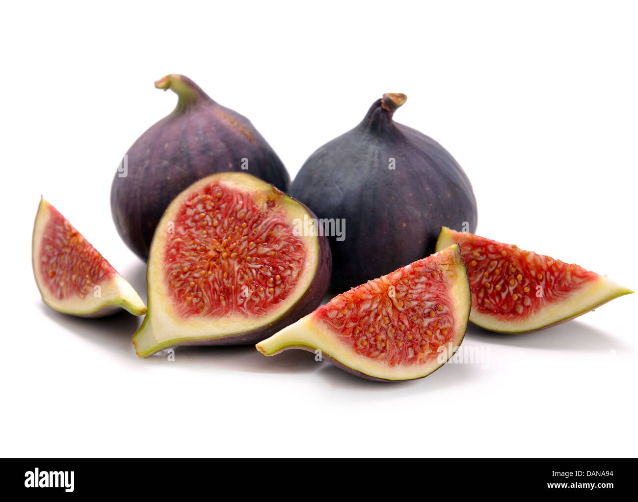 fresh figs on a white background Stock Photo