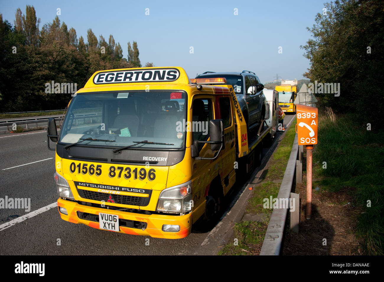 Egertons Motorway breakdown rescue truck UK Stock Photo