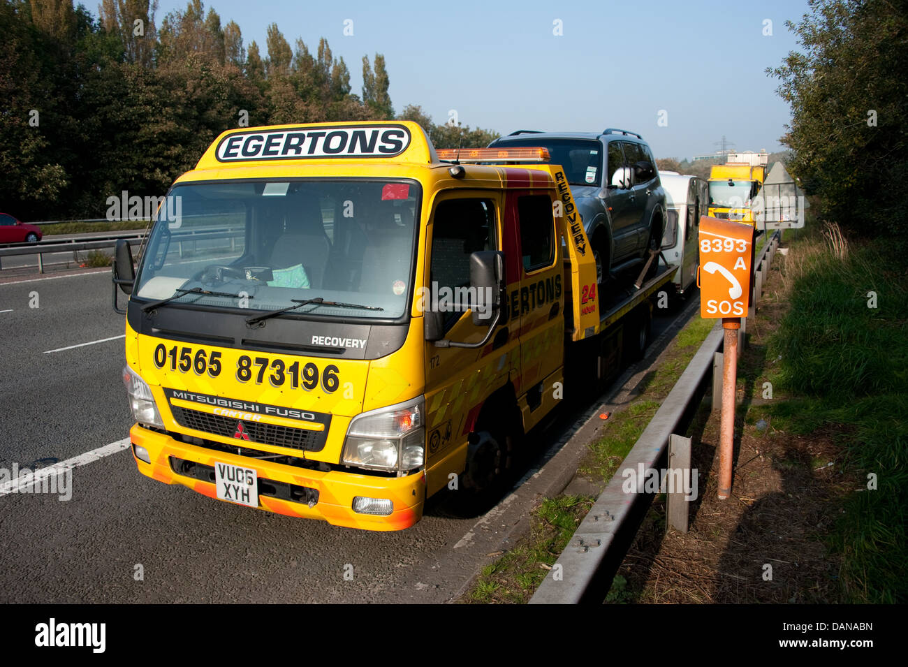 Egertons Motorway breakdown rescue truck UK Stock Photo