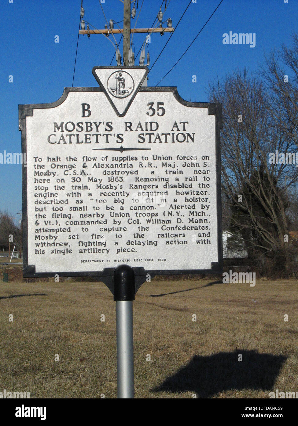MOSBY'S RAID AT CATLETT'S STATIONS To halt the flow of supplies to
