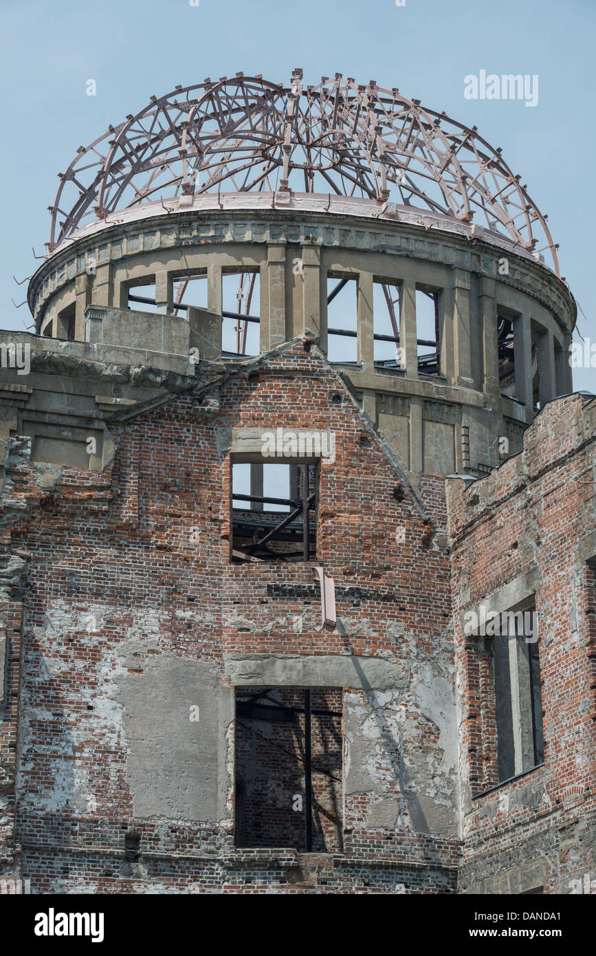 Close-up of the A-Bomb Dome, Hiroshima, Japan Stock Photo