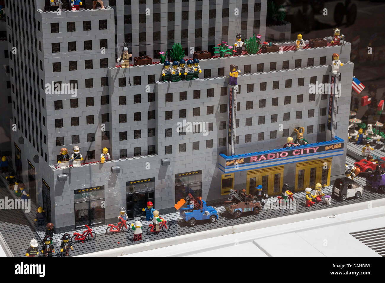 LEGO Toy Plastic Bricks Display, LEGO Store, NYC Stock Photo