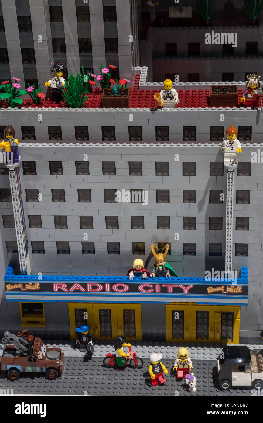 LEGO Toy Plastic Bricks Display, LEGO Store, NYC Stock Photo