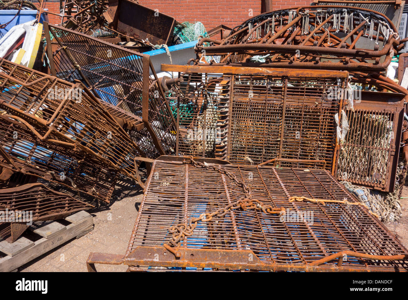 Old fishing Boat Gear Rusty Scrap Metal Stock Photo - Alamy