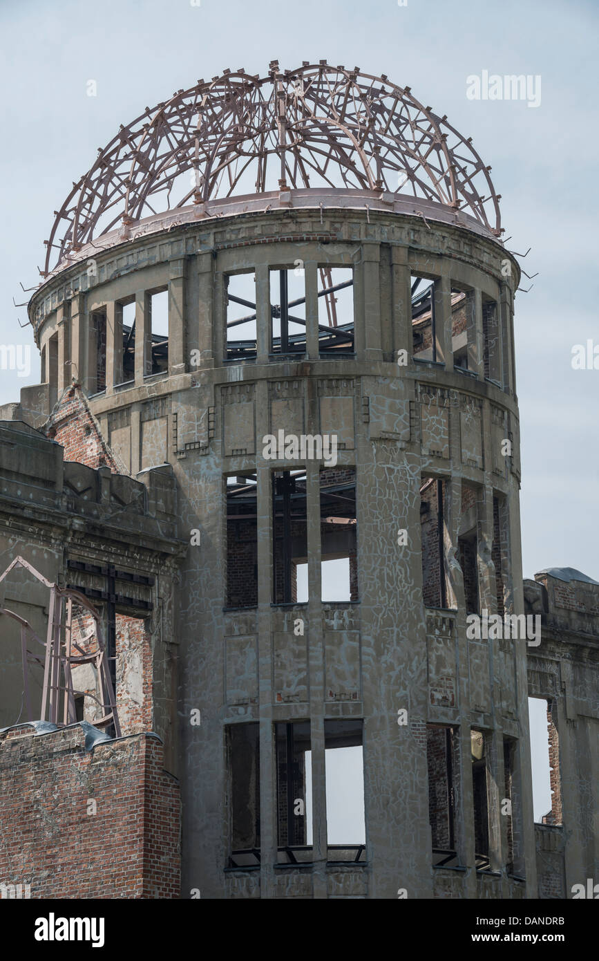 Close-up of the A-Bomb Dome, Hiroshima, Japan Stock Photo