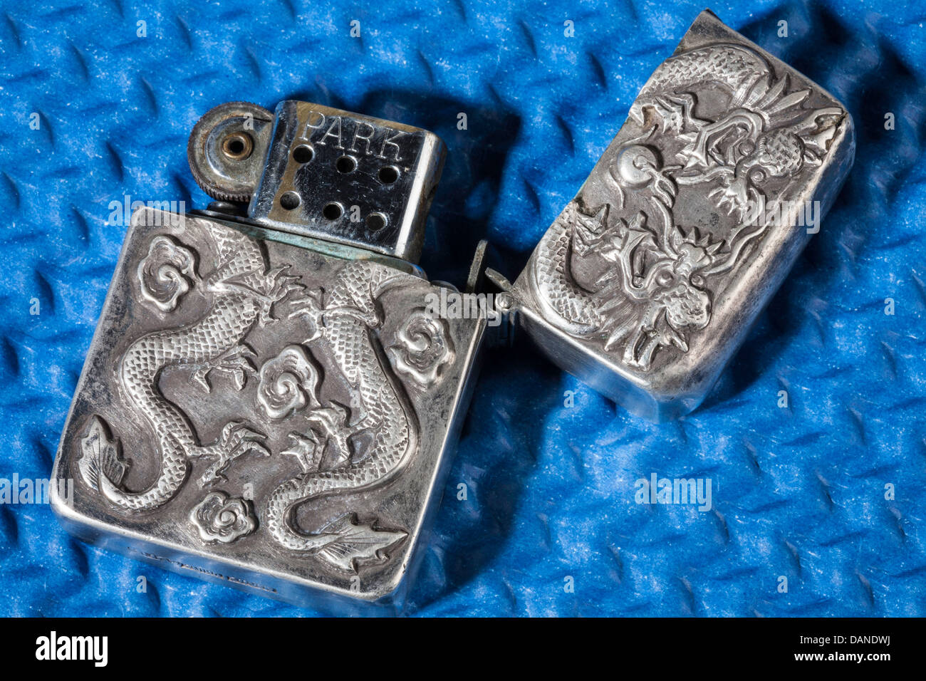Close up, Vintage Park Dragon Cigarette Lighter Stock Photo Alamy