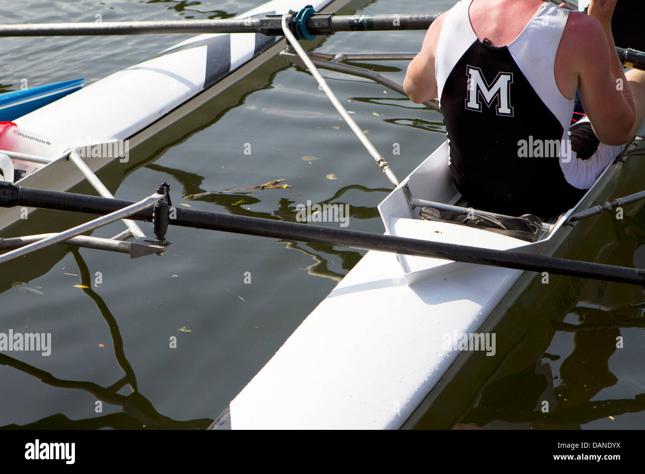 A Molesey Boat Club rower. Stock Photo