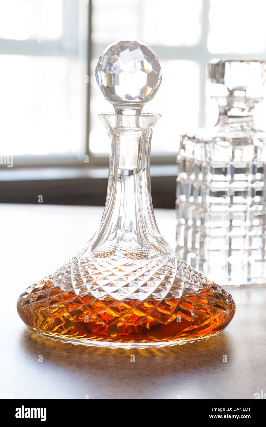 Crystal Decanters Still Life Stock Photo