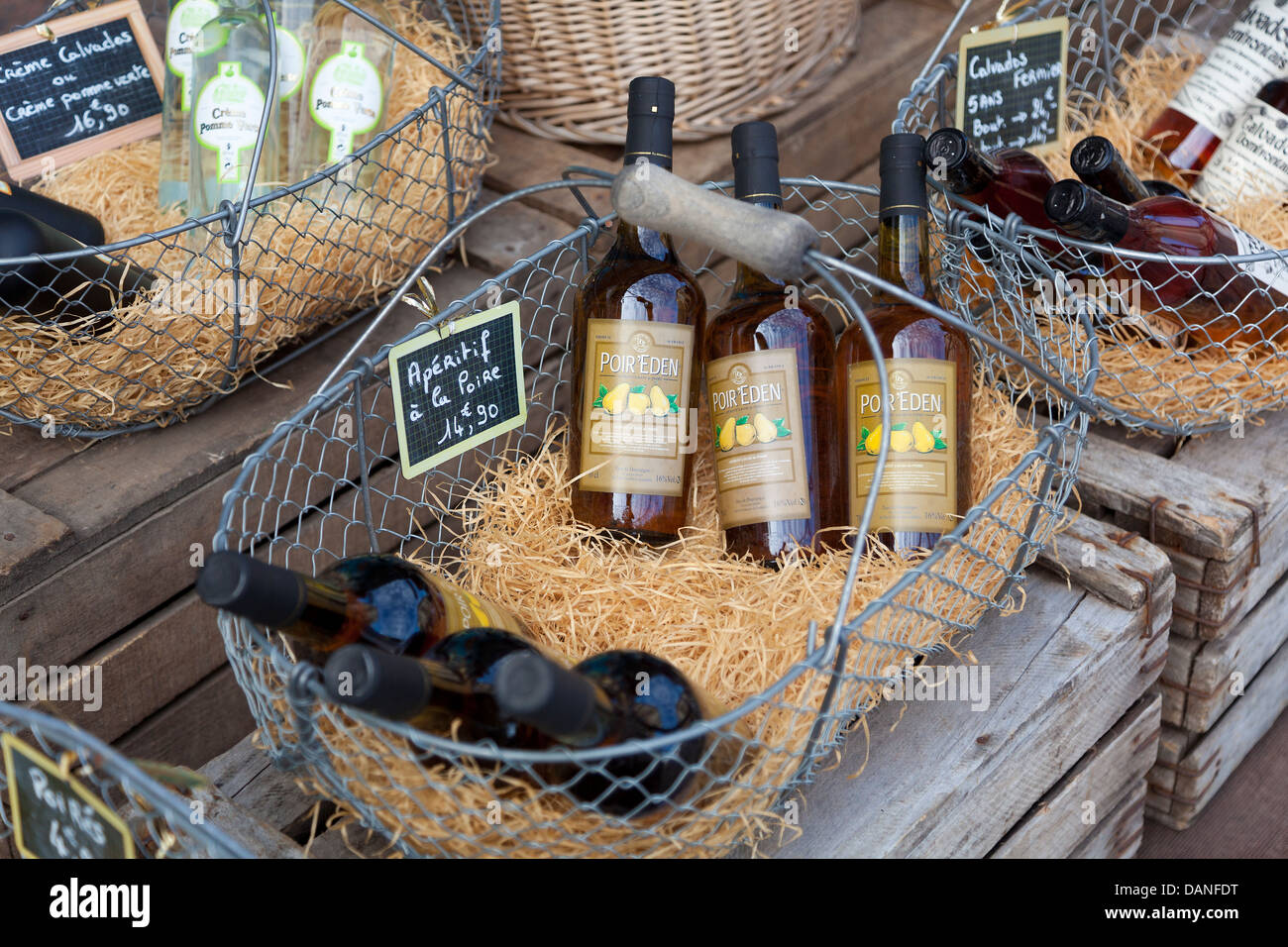 Drink of Normandie, Honfleur, Calvados, Basse Normandie, France Stock Photo