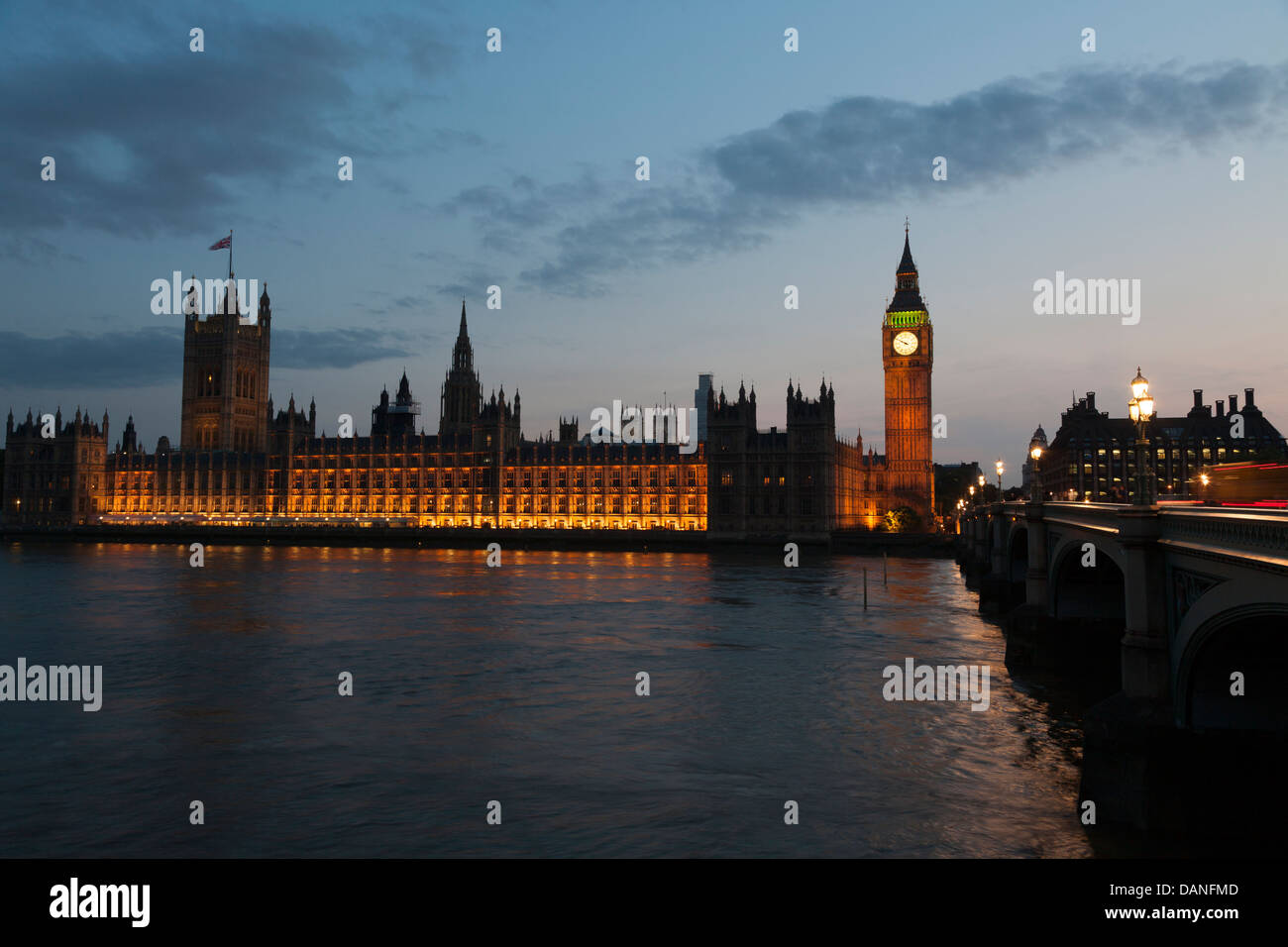 Palace Of Westminster, Houses Of Parliament, Elisabeth Tower, Big Ben, London, UK Stock Photo