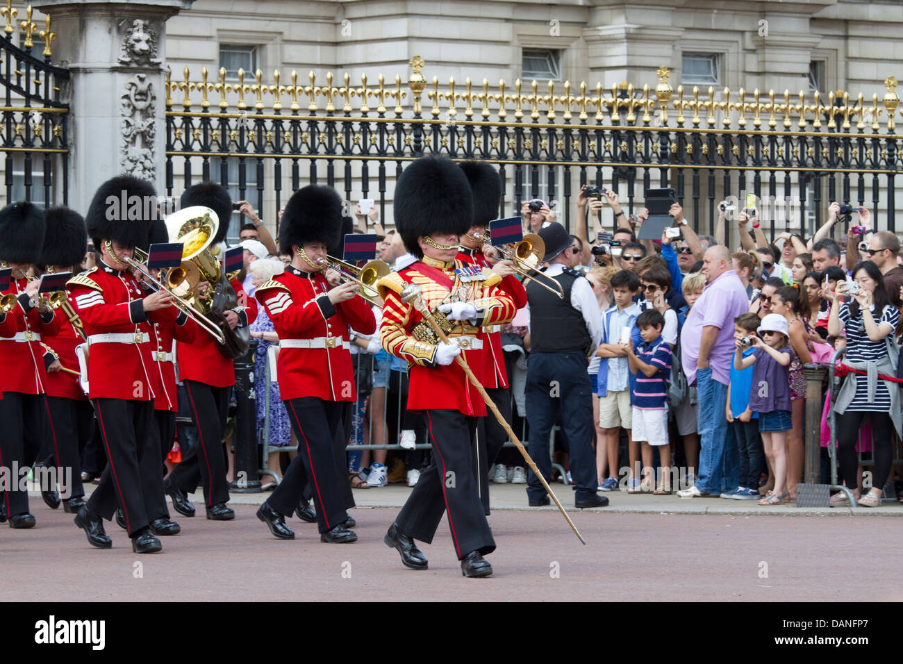 Changing of the Guards, Buckingham Palace, London, UK Stock Photo