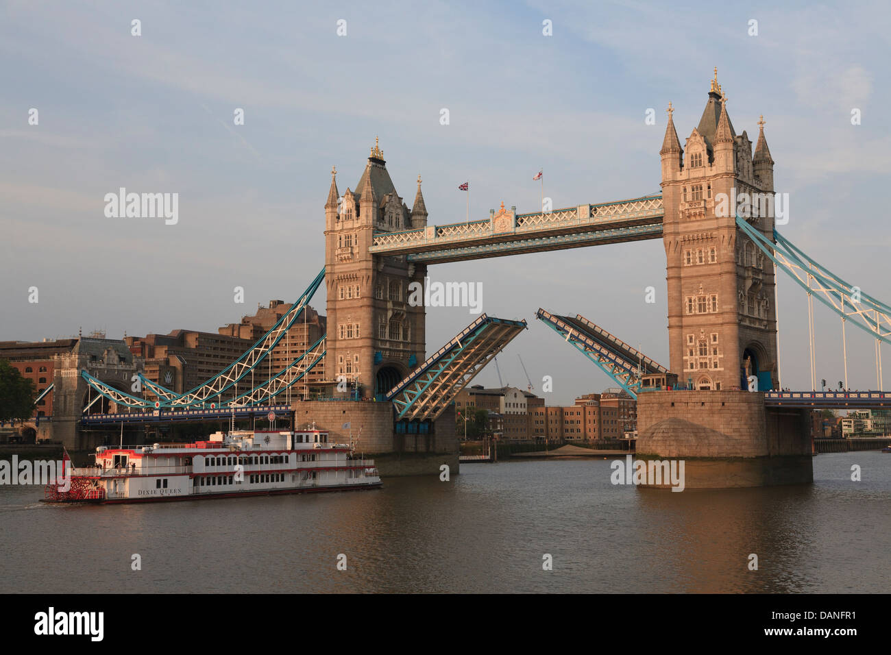 Dixie Queen, Tower Bridge, River Thames, London, UK Stock Photo