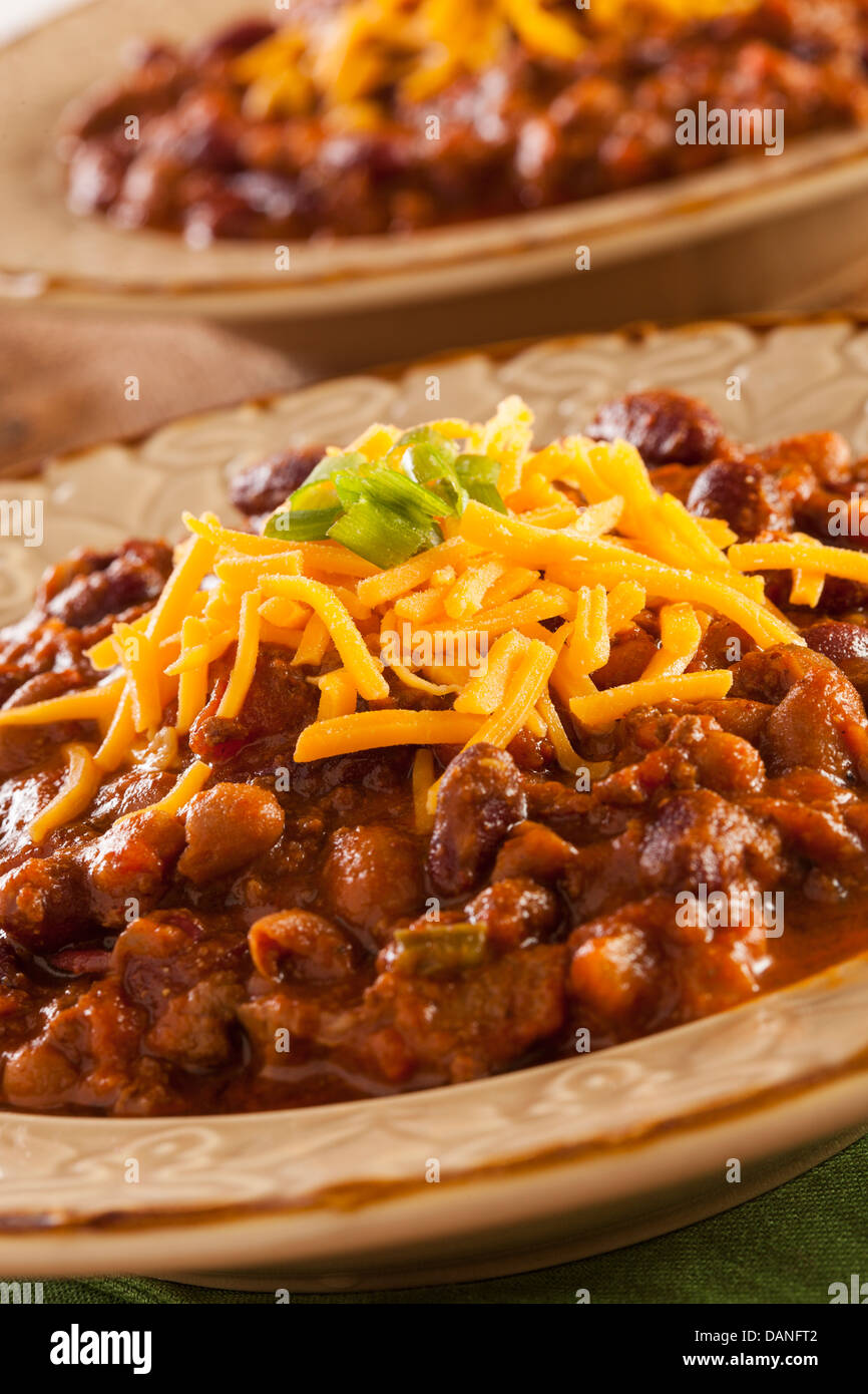 Spicy Homemade Chili Con Carne Soup in a Bowl Stock Photo Alamy