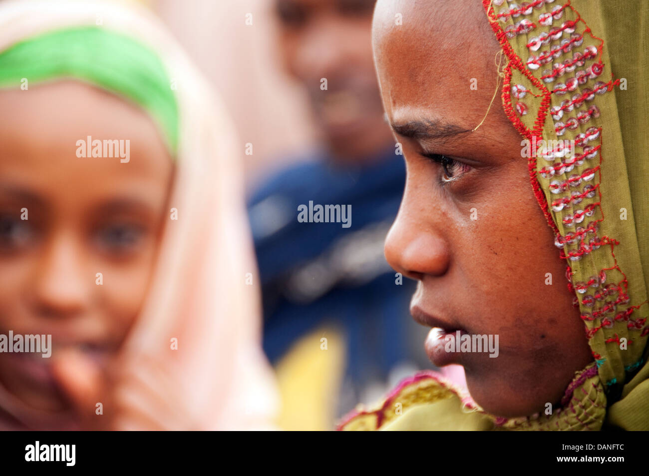 Muslim girls at Welkite market, Ethiopia Stock Photo