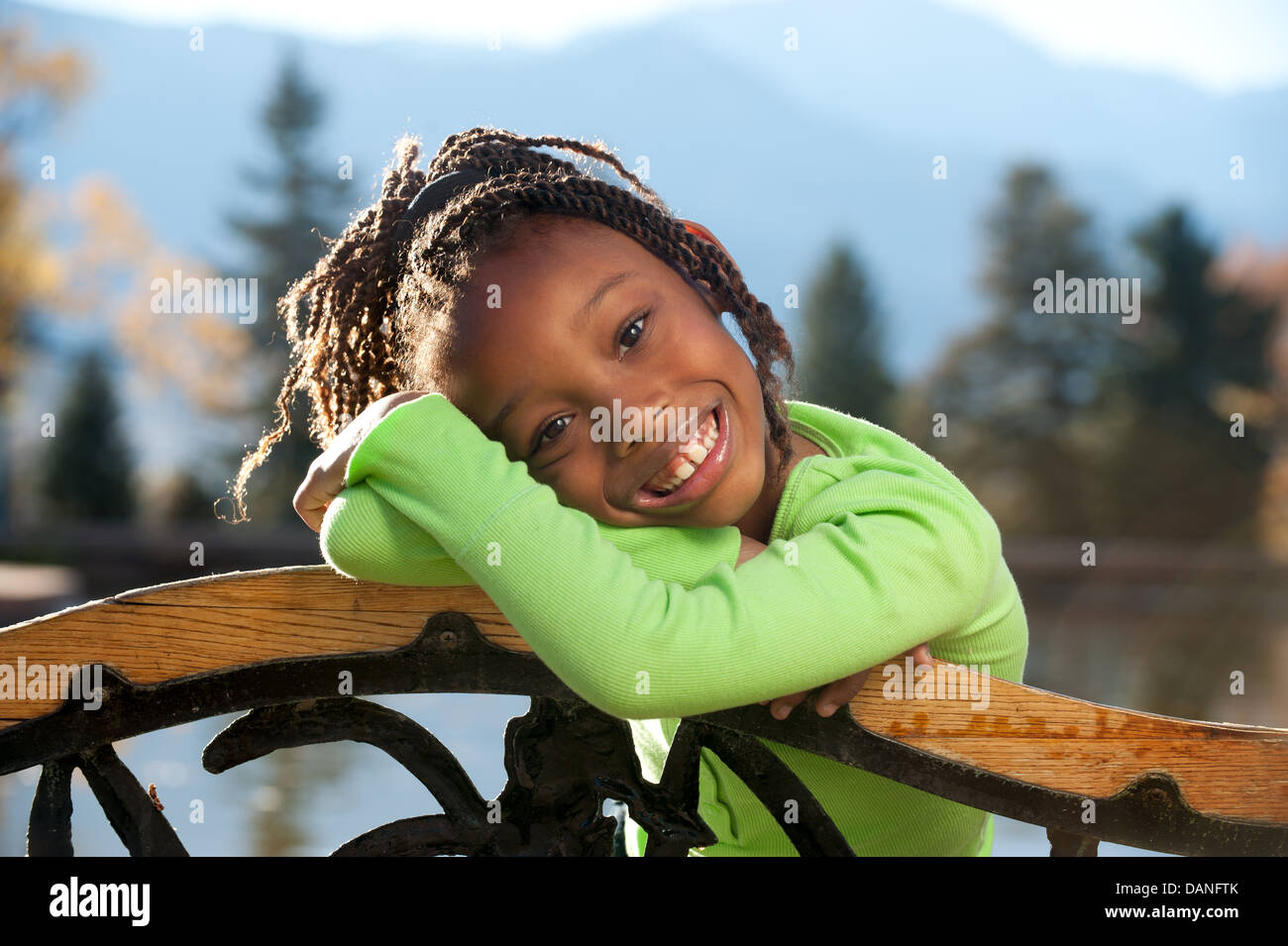 Happy African American Girl Stock Photo - Alamy