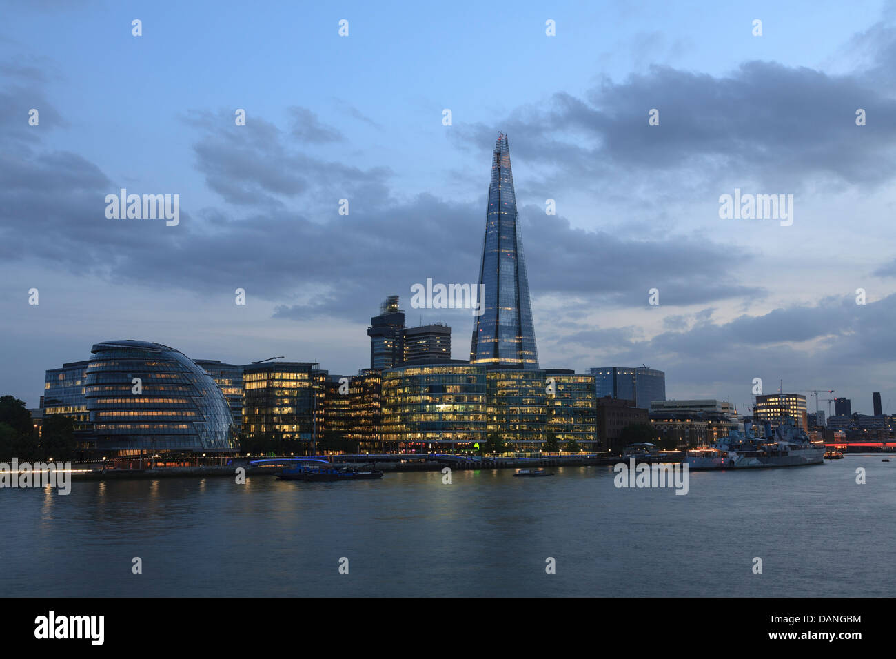 The Shard and City Hall, Southbank, Southwark, London Stock Photo - Alamy