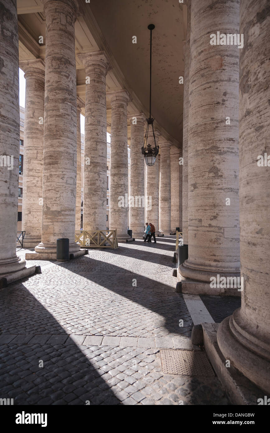 The pillars of St.Peter's in Vatican City, Rome Stock Photo Alamy