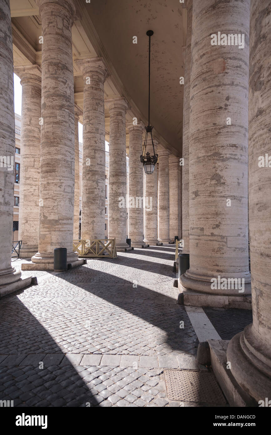 The pillars of St.Peter's in Vatican City, Rome Stock Photo Alamy