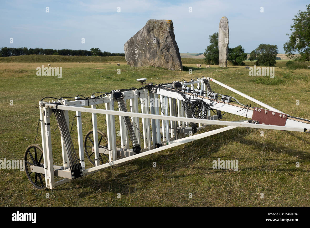 Sensor Archaeological Equipment at Avebury Stock Photo Alamy