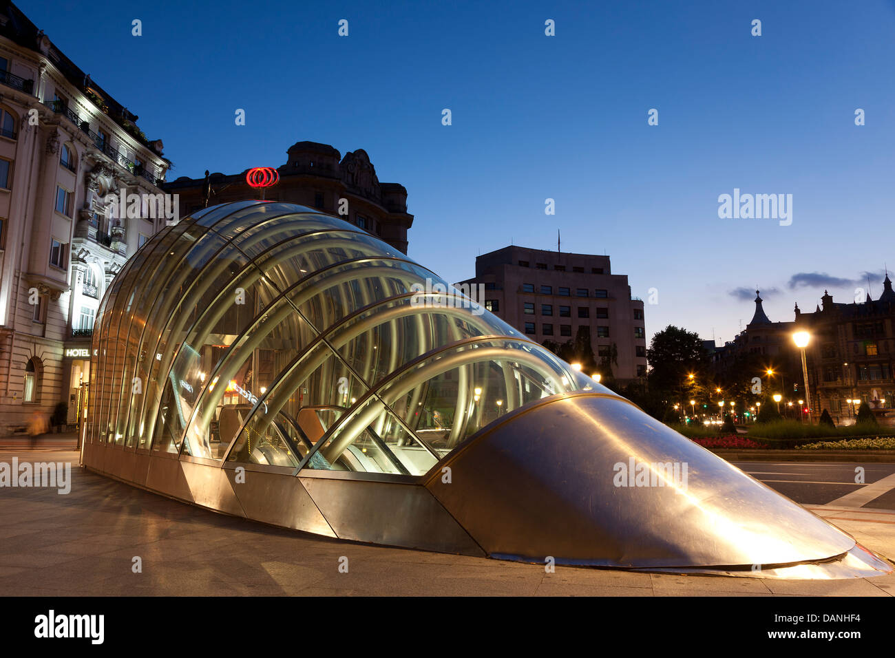 Moyua station, Bilbao, Bizkaia, Basque Country, Spain Stock Photo