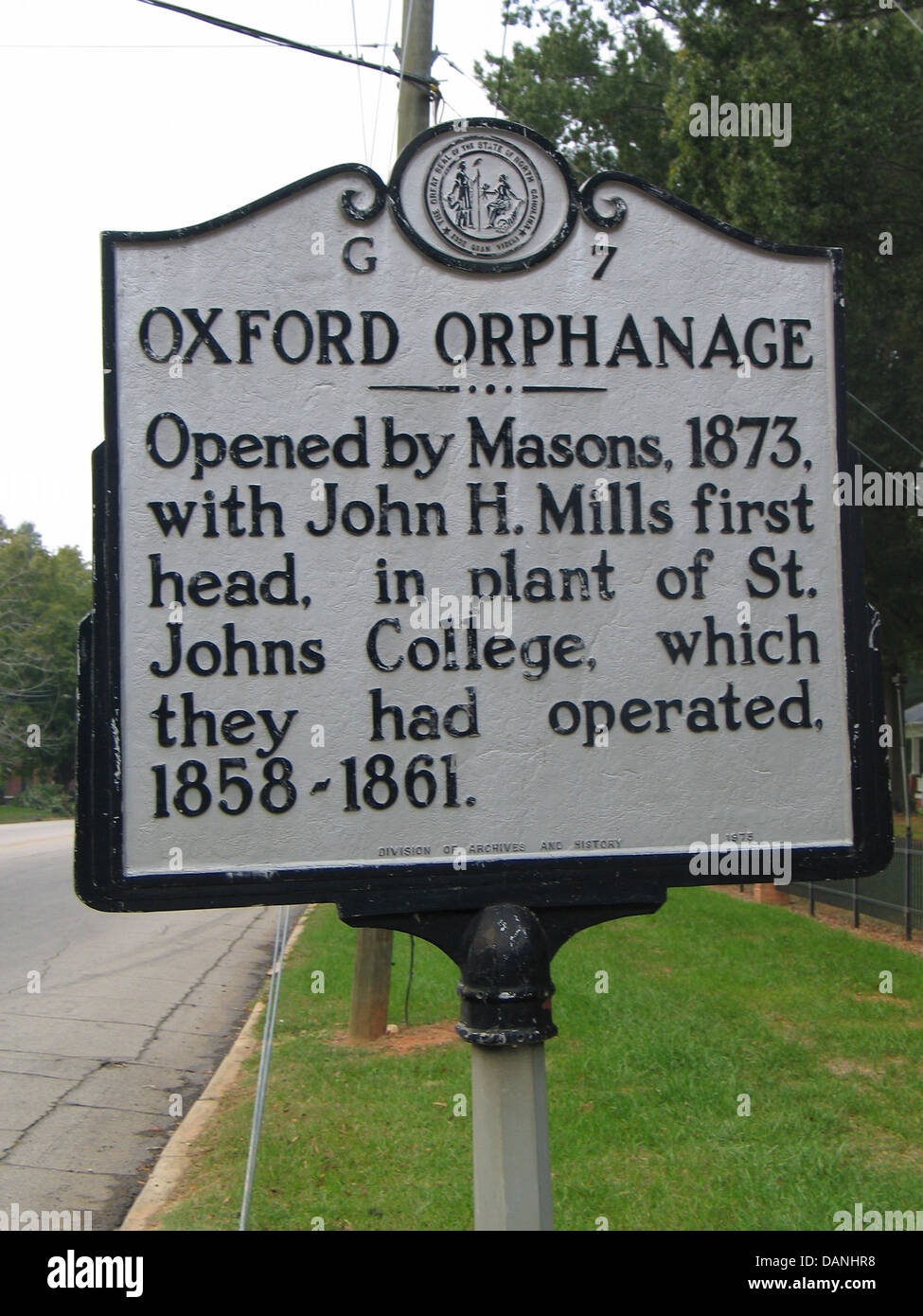 OXFORD ORPHANAGE Opened by Masons, 1873, with John H. Mills first head