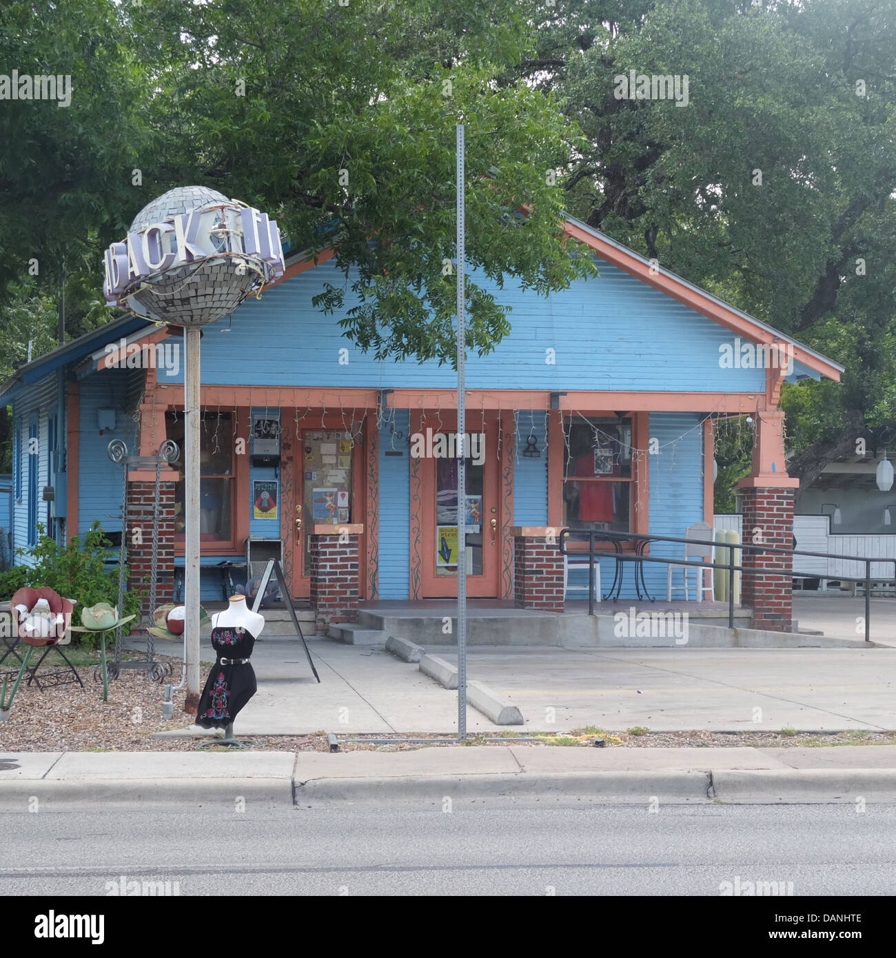 South Congress Avenue Austin Texas Shops signs Stock Photo Alamy