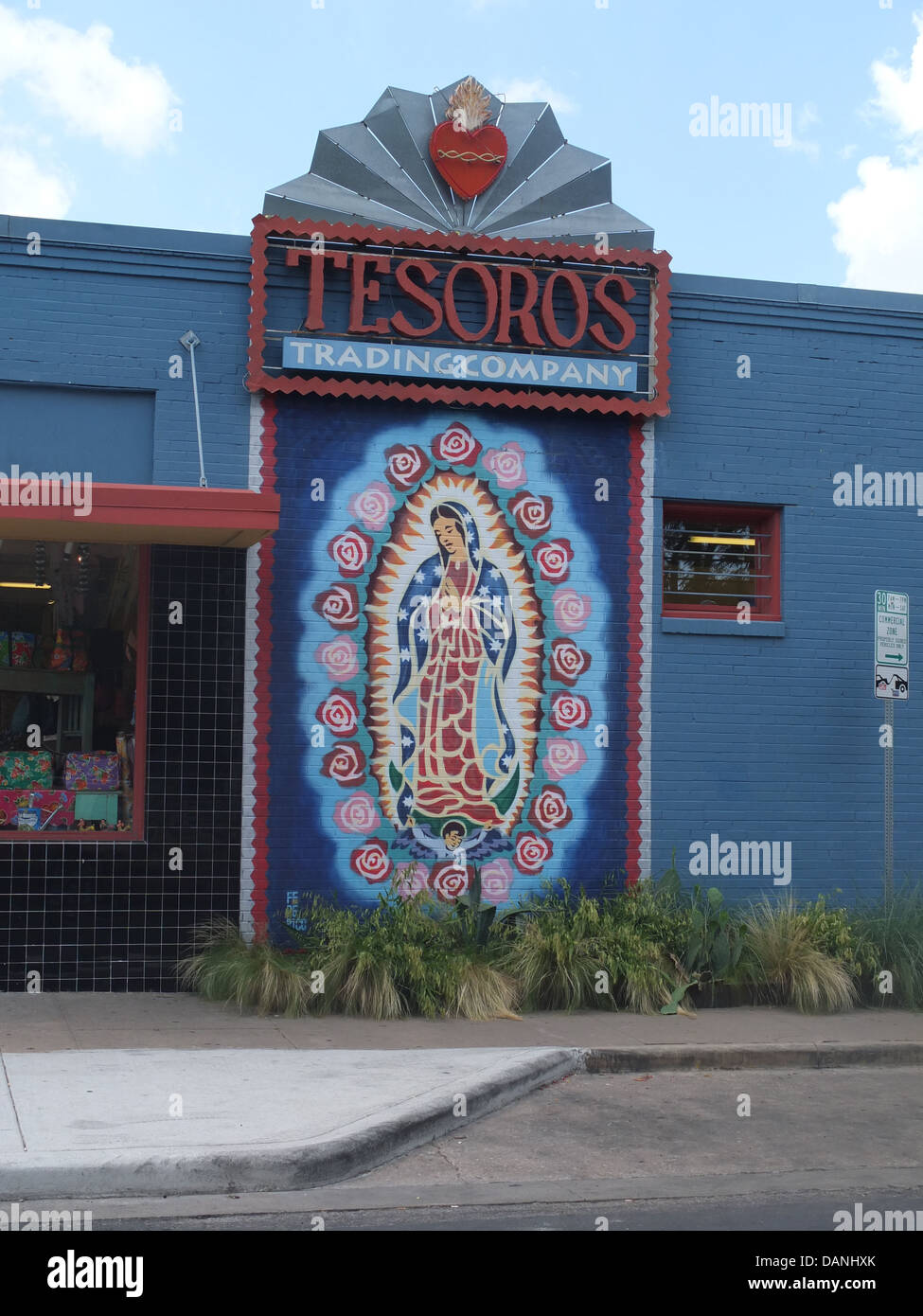 South Congress Avenue Austin Texas Shops signs Stock Photo Alamy