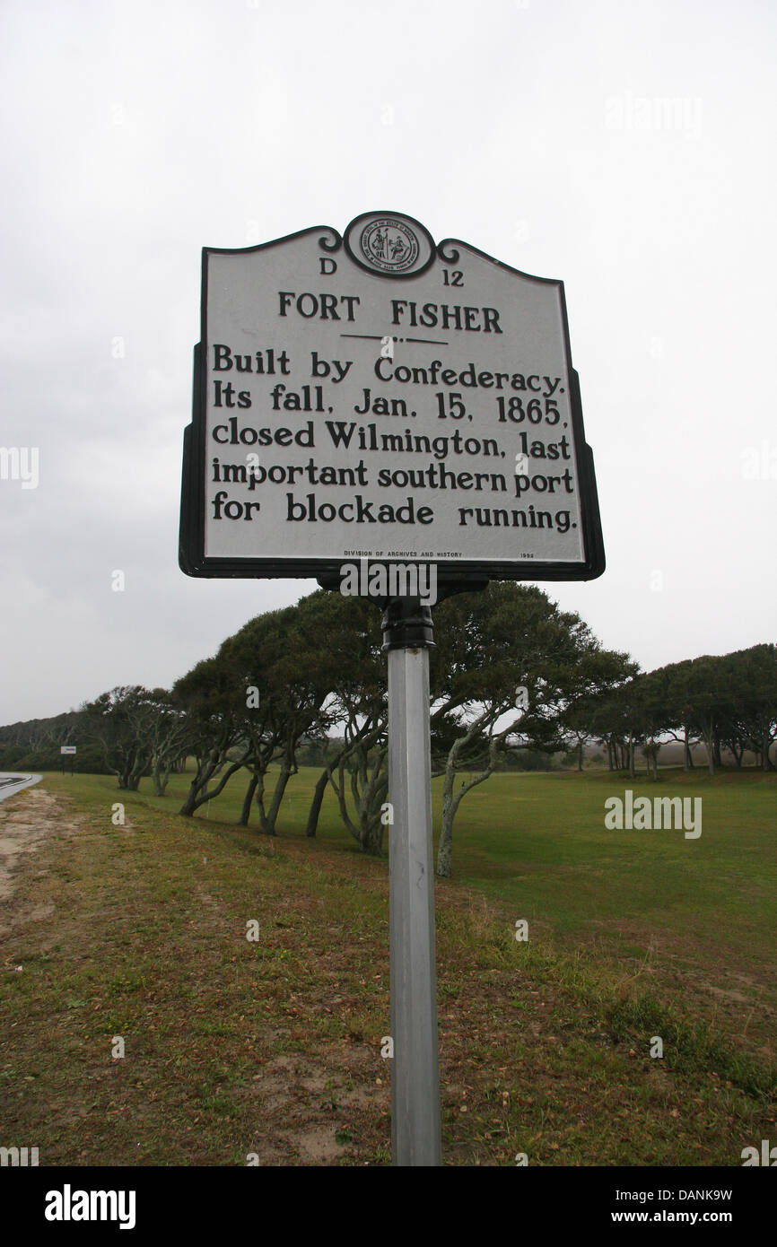 FORT FISHER Built by Confederacy. Its fall, Jan. 15, 1865, closed