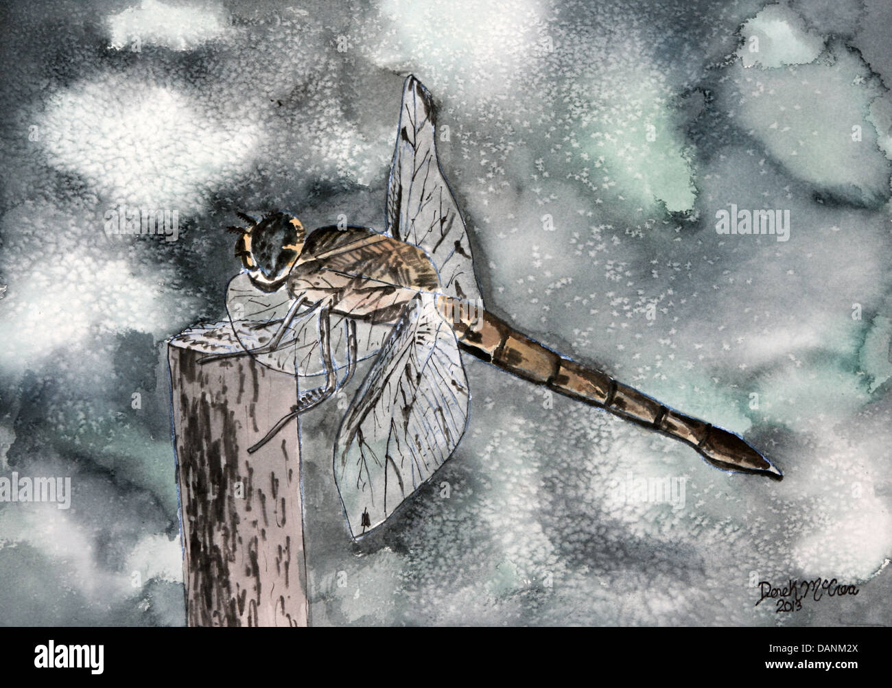 dragonfly painting Stock Photo