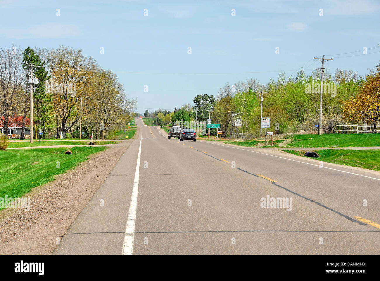 Main street in Thorp, Wisconsin Stock Photo Alamy