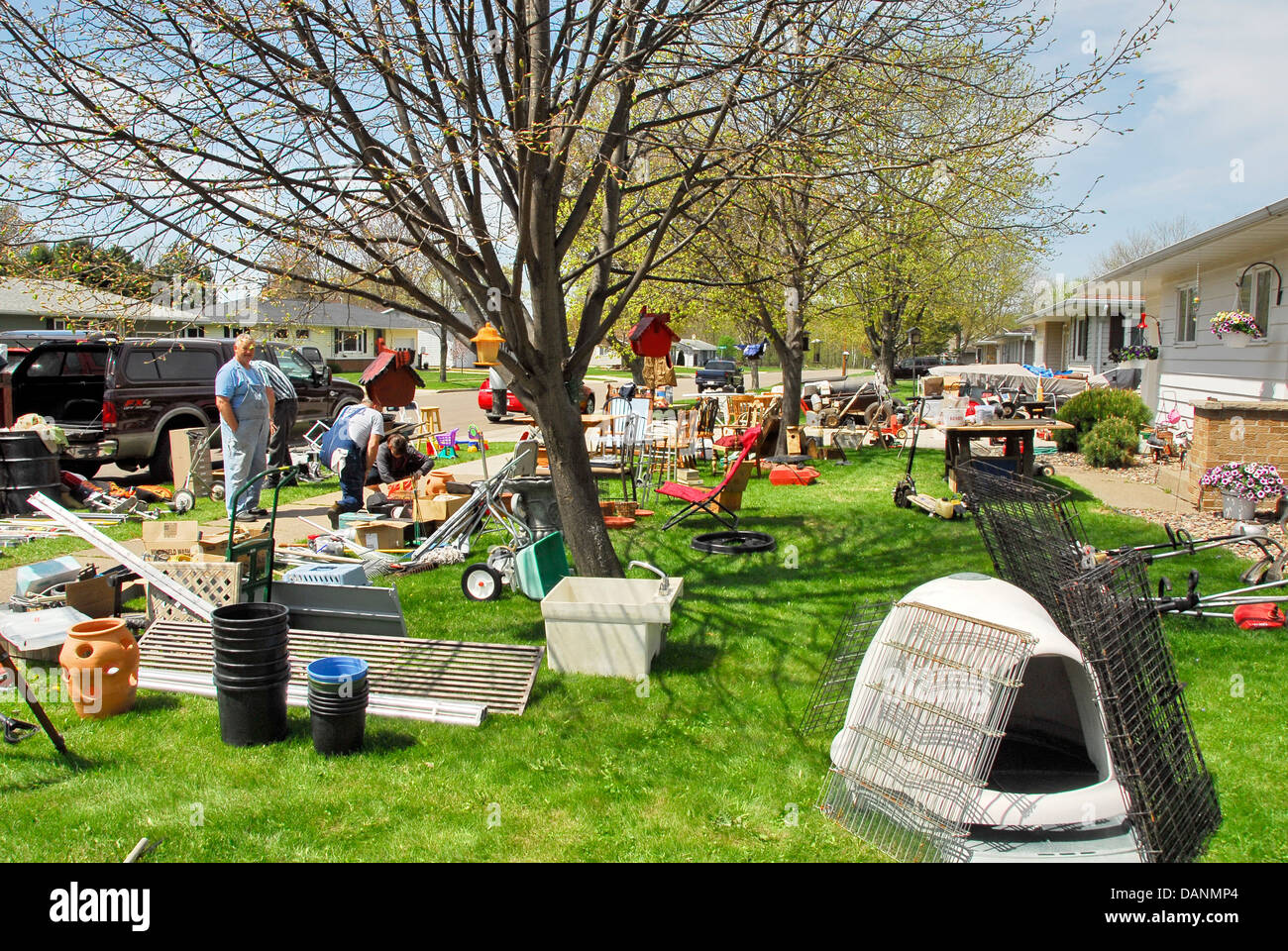 City and Country Wide Annual Thrift Sales Day in Thorp, Wisconsin Stock