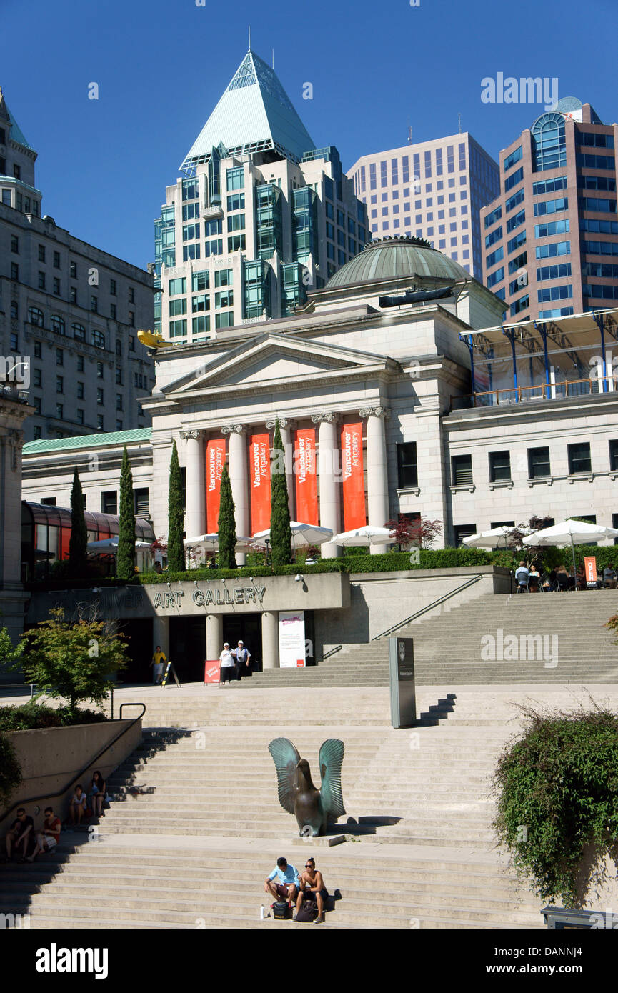 The Vancouver Art Gallery building from Robson Square, Vancouver, BC, Canada Stock Photo Alamy